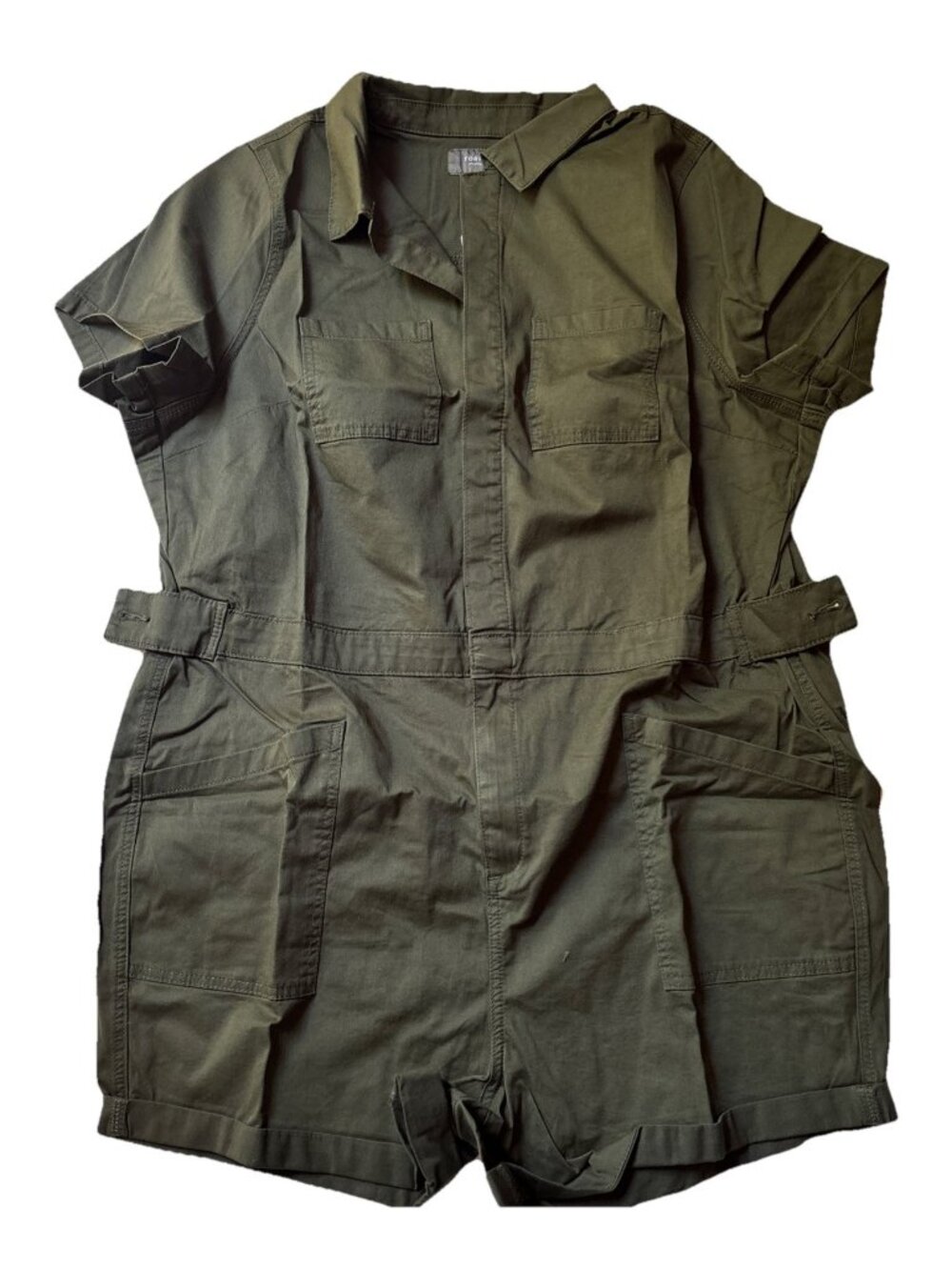 New Torrid Army Green One Piece Short Jumpsuit Size 16 romper
